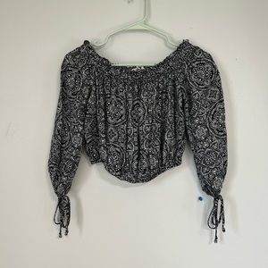 Off the shoulder crop top